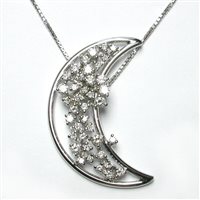 Collana Damiani Donna Blue Moon in Oro bianco Diamante 0.78 Ct 20013473 - 20013473
